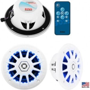 ΗΧΕΙΑ BOSS 5 1/4" 2 ΔΡΟΜΩΝ (RGB) ΛΕΥΚΑ