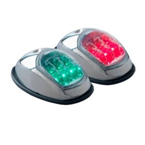 ΦΑΝΟΣ ΠΛΑΙΝΟΣ INOX LED ΜΑΥΡΗ ΒΑΣΗ