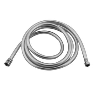 Σωλήνας για Ντους, 1,5m, 1/2'' - 3/8'' Σπειρ. Γκρι-Ασημί