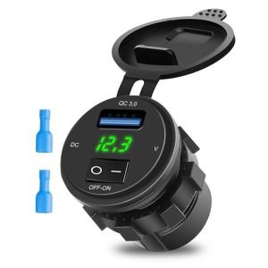 Φορτιστής αναπτήρα αυτοκινήτου με βολτόμετρο – Quick Charger – 1540405/05 – 150792