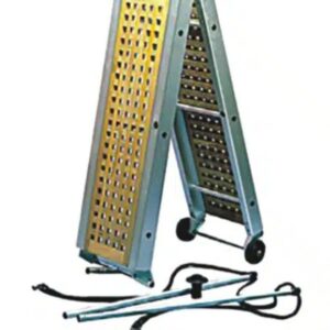 Πασαρέλα αλουμινίου σπαστή με TEAK 190cm x 36cm, 18Kg